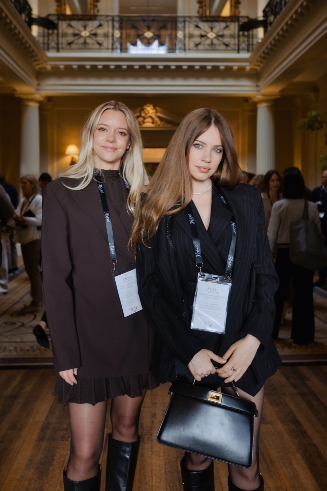 Xenia Tchoumi with Emma Tillberg, founder of Valren, at The Hedsor Hundred, Hedsor House